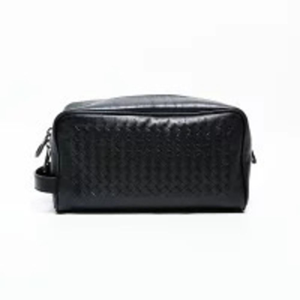 Bottega Veneta Intrecciato Organizer Handbag Clutch Bag Black